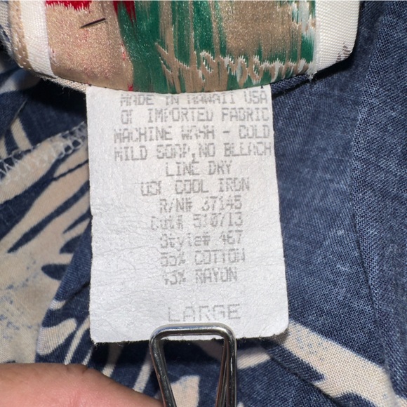 Hilo Hattie Navy and White Midi Dress - Picture 6 of 9